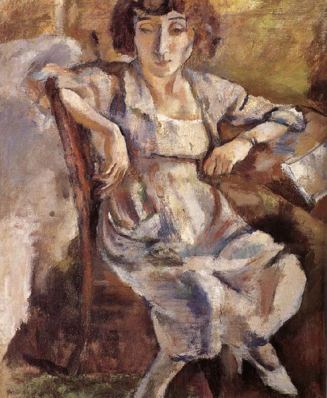 Jules Pascin Portrait of woman France oil painting art